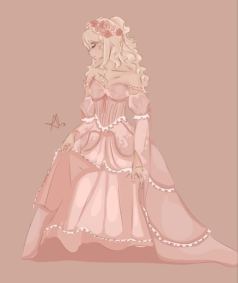 anime drawing anime sketch princess pink aesthetic Pink Princess Dress Drawing, Princess Dress Ideas Drawing, Light Pink Dress Aesthetic, Princess Base Drawing, Princess Pose Reference Drawing, Princess Drawing Base, Princess Dress Drawing Sketches, Medievil Dress, Pink Dress Drawing