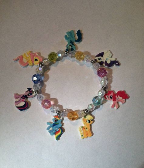 My Little Pony Jewelry, My Little Pony Bracelets, Mlp Bracelets, My Little Pony Aesthetic, Mlp Merch, Beaded Charm Bracelet, Kandi Bracelets, My Lil Pony, Mlp My Little Pony