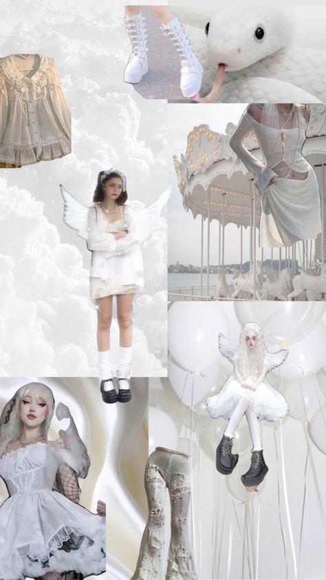 #whiteaesthetic #paleaesthetic #clouds #aesthetic #outfitinspo #ethereal #dreamy Cloud Outfit Aesthetic, Cloud Outfit, Cloud Clothes, Cloud Aesthetic, Pale Aesthetic, Clouds Aesthetic, Aesthetic Outfit, Outfit Aesthetic, Clothes Ideas