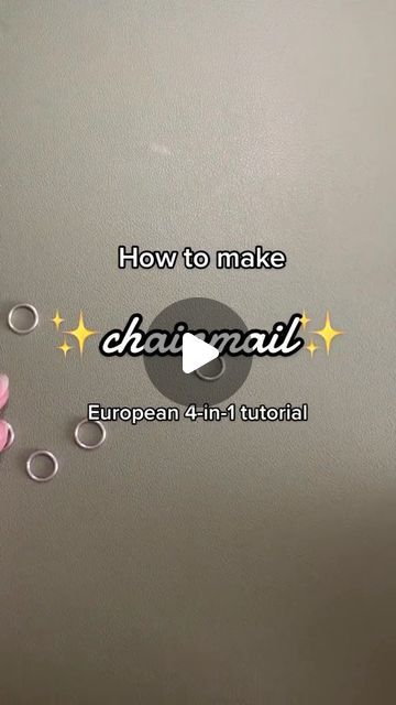 L A U R E N on Instagram: "Have you been wanting to learn how to make chainmail for yourself? Too intimidated or don’t know where to start? Well I’ve got my first beginner tutorial up! This is for making a European 4-in-1 weave which is I think the most useful and versatile weave to know. This is just a quick snippet of the process but I’ve got a full tutorial posted to my YouTube channel!  I would love to know any other questions or tutorials you would like to see next 🥰 My rings are from @theringlord and you can use my affiliate code LAURENDOESCOSLAY for a discount on your order!" Chainmail For Beginners, How To Make Chain Mail, How To Chainmail, Chainmail Bracelet Tutorial, Chainmail Earrings Tutorial, Chainmail Cosplay, How To Make Chainmail, Chainmail Patterns Tutorials, Making Chainmail