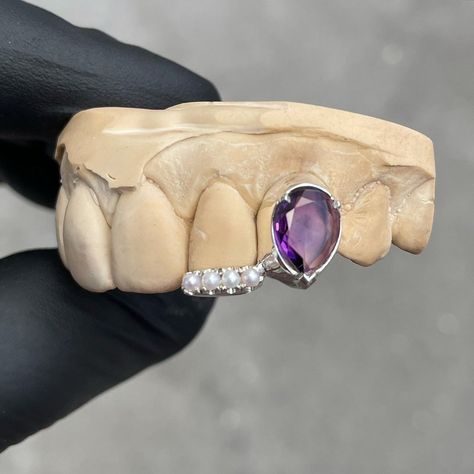 Amethyst Grillz, Dental Jewelry, Grillz Teeth, Diamond Teeth, Gold Grillz, Tooth Gem, Gold Teeth, Teeth Jewelry, Dope Jewelry