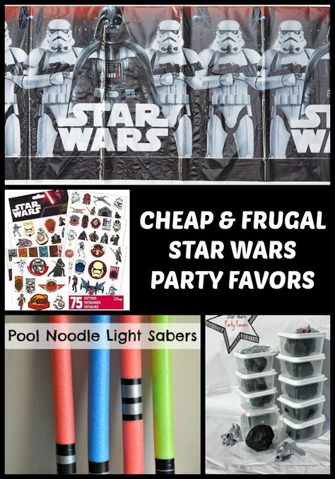 Cheap & Frugal Star Wars Party Favors - Lego Star Wars Party Favors, Star Wars Party Favors For Kids, Star Wars Birthday Goodie Bags, Star Wars Birthday Party Favors, Star Wars Favors, Star Wars Party Favors, Yoda Party, Star Wars Classroom, Cheap Party Favors