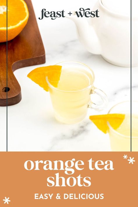 The delicious Orange Tea Shot comes together with sour mix, peach schnapps, orange-flavored Irish whiskey and a splash of lemon-lime soda. Orange Tea Shots Jameson, Orange Shots Alcohol, Orange Tea Shots Recipes, Orange Shots, Homemade Sour Mix, Breakfast Shot, Frozen Drinks Alcohol, Shooter Recipes, Whiskey Business