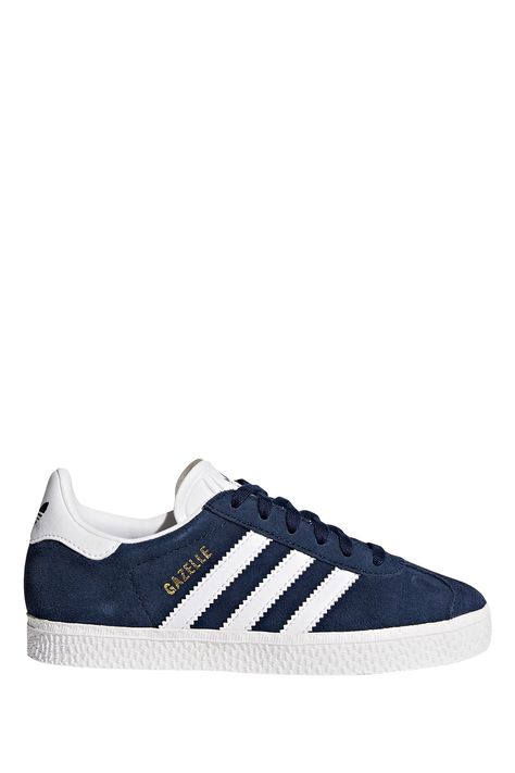 Navy Blue Adidas Gazelle, Navy Blue Gazelle, Navy Gazelle Adidas Outfit, Cute Back To School Shoes, Navy Gazelle, Adidas Gazelle Navy, Gazelles Adidas, Blue Gazelle, Blue And White Shoes