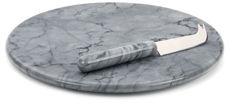 Marble Cheese Board and Knife Set Marble Cheese Board, Cheese Board Set, Cheese Knives, Kitchen Products, Grey Marble, Knife Set, Marble Granite, Knife Sets, Kitchen Tools And Gadgets