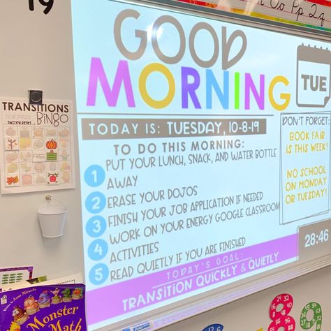 Classroom Morning Routine, Effective Classroom Management, First Year Teaching, Classroom Expectations, Classroom Management Tool, Routine Ideas, Elementary Classroom Decor, Classroom Routines, Morning Time