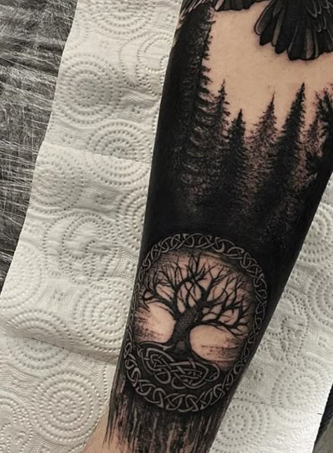 Latin Sleeve Tattoo, Norse Tattoos For Women Sleeve, Nordic Leg Tattoo, Viking Arm Tattoo, Old Norse Tattoo, Nordic Tattoo Ideas, Helm Of Awe Tattoo, Nordic Tattoos, Norse Tattoos