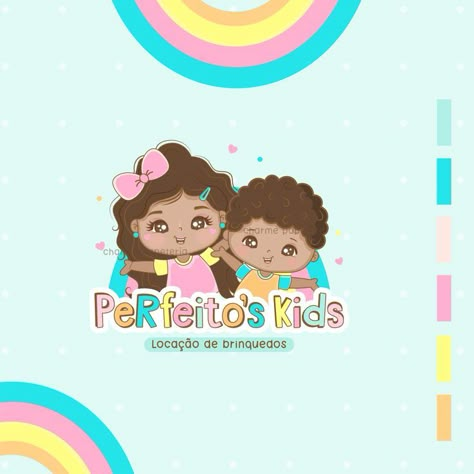 #logotipo #logo #creativelogo #logodesign #infantil #artesanato #façavocemesmo #locaçãobrinquedos #mascote #arcoiris #rainbow Storie Ig, Kids Salon, Fitness Workout For Women, Fitness Workout, Web Site, Spa, Marketing, Boutique, ? Logo