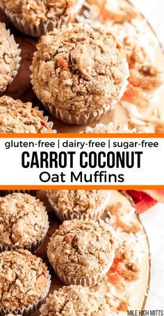 Oat Flour Recipes, Keto Shrimp Recipes, Spring Breakfast, Keto Shrimp, Coconut Muffins, Shredded Carrots, Oat Muffins, Gluten Free Muffins, Gluten Free Treats