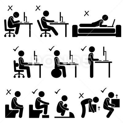 Good and Bad Human Body Posture Stick Figure Pictogram Icon Stock Illustration #AD ,#Body#Posture#Human#Good Posture Fix, Man Png, Tight Hip Flexors, Chair Pose, Spine Health, Psoas Muscle, Bad Posture, Body Posture, Muscle Spasms