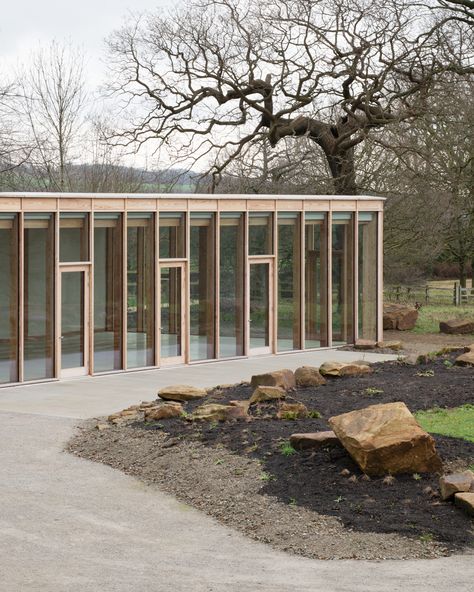 Mikael Olsson, Commissions: Disegno Feilden Fowles Feilden Fowles, Yorkshire Sculpture Park, Australia House, Wooden Facade, Timber Architecture, Architecture Magazine, Wood Architecture, Sculpture Park, Arched Windows