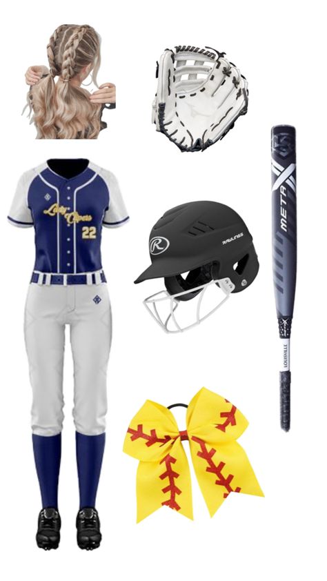 Softball Outfits Women, Sporty Girl Aesthetic, Cut Outfits, Softball Outfits, Softball Hairstyles, Sporty Girl, Girls Softball, Dream Outfits, Goofy Ahh