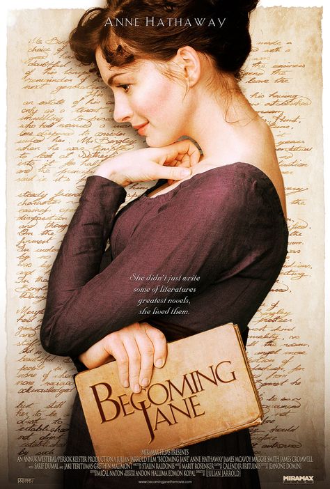 Becoming Jane movie poster Becoming Jane Movie, Arabic Movies, James Cromwell, Jane Austen Movies, Little Dorrit, Technology Humor, Julie Walters, Becoming Jane, Historical Movies