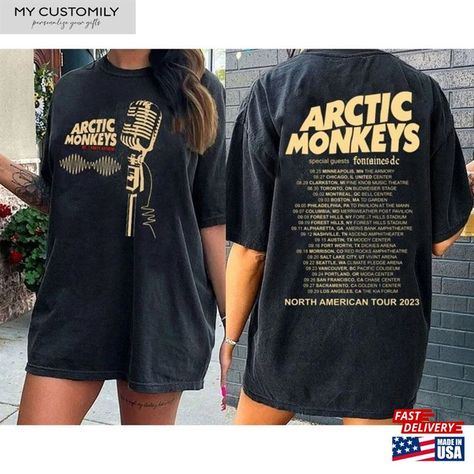 Retro Arctic Monkeys North America Tour 2023 Shirt Band Sweatshirt Classic Hoodie Check more at https://mycustomily.com/product/retro-arctic-monkeys-north-america-tour-2023-shirt-band-sweatshirt-classic-hoodie/ Arctic Monkeys Tour, Monkeys Band, Best Family Gifts, Shirt 2023, Band Shirt, Band Posters, Music Concert, Band Shirts, Tour T Shirts