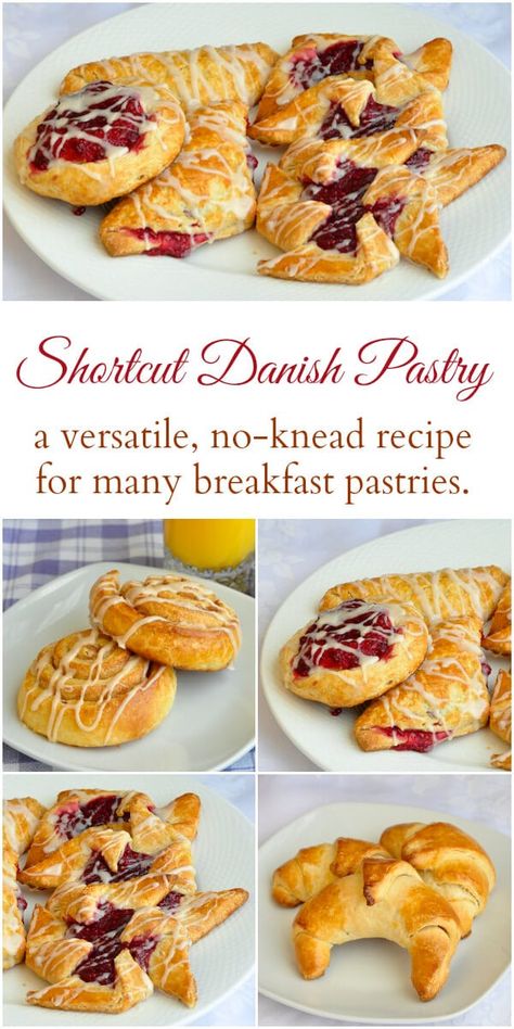 Fruit Danish Recipe, Fruit Danish, Danish Pastry Dough, Pastry Dough Recipe, Easy Dough, Pastries Recipes Dessert, Fruit Pastries, Danish Dough, Rock Recipes