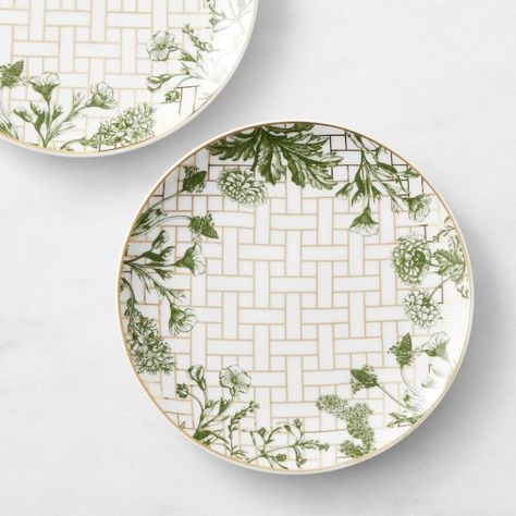 Dessert Plates & Salad Plates | Williams Sonoma Garden Lattice, Dessert Snacks, Snacks Appetizers, Appetizer Plates Set, Appetizer Plate, Easter Tablescapes, Kids Pottery, Outdoor Gifts, Luxury Dinnerware