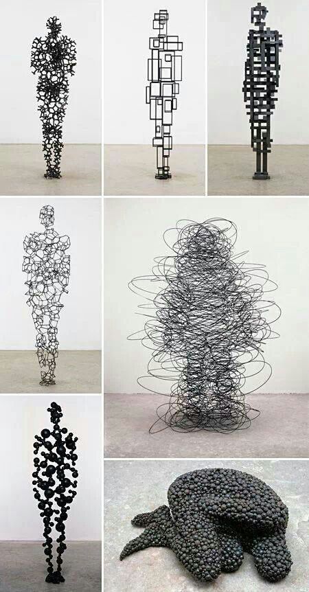 Sculptures Sur Fil, Antony Gormley, Sculpture Metal, Drawing Ink, Metal Art Sculpture, Wire Sculpture, Beautiful Picture, Sculpture Installation, Figurative Sculpture