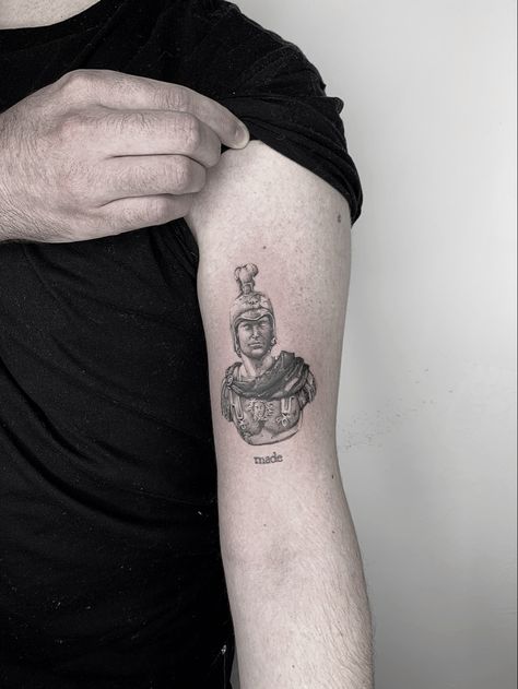 Alexander The Great Tattoo, Sculpture Tattoos, Micro Realism, Small Hand Tattoos, Alexander The Great, Great Tattoos, Tattoo Idea, Realism, Hand Tattoos