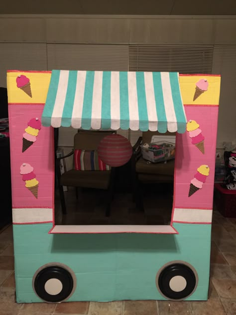 Ice Cream Truck Trunk Or Treat, Food Truck Party Vbs, Food Truck Vbs, Cinema Day, Castle Vbs, Food Truck Party, Diy Toddler Toys, Ice Cream Party Theme, Service Club