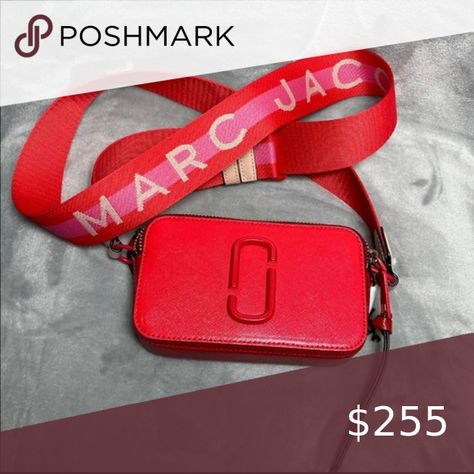 The Marc Jacobs Snapshot Crossbody Bag Snapshot Bag, Marc Jacobs Logo, Marc Jacobs Crossbody Bag, L A, A M, Pink Shoulder Bag, Black Couples Goals, Poppy Red, Quilted Crossbody Bag