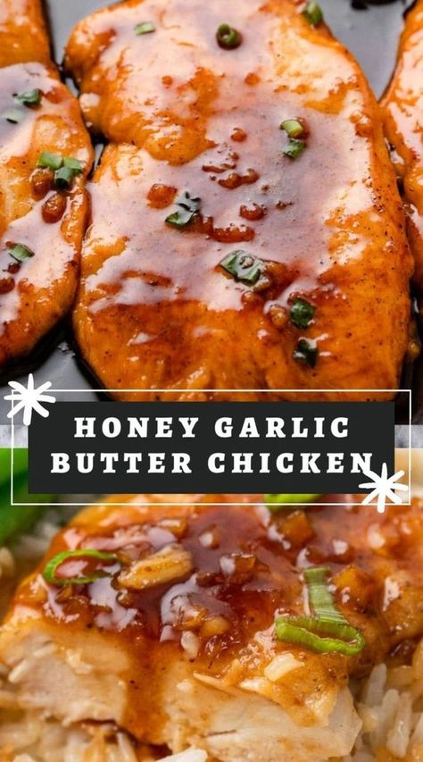 Sweet Garlic Chicken, Honey Butter Chicken, Chicken Smothered, Chicken Cutlet Recipes, Honey And Soy Sauce, Butter Chicken Recipe, Garlic Butter Chicken, Sauce For Chicken, Honey Garlic Chicken