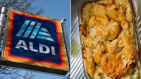 ALDI supermarket viral chicken and rice recipe: shoppers are going wild over new 3-ingredient dish | 7NEWS Easy Weeknight Dinners Aldi, Aldi Red Bag Chicken In Air Fryer, Easy Meals From Aldi, Aldi Red Bag Chicken Recipes, Red Bag Chicken Aldi Recipes, Aldi Chicken, Facebook Login, Chicken Parm Recipes, Frozen Chicken Recipes