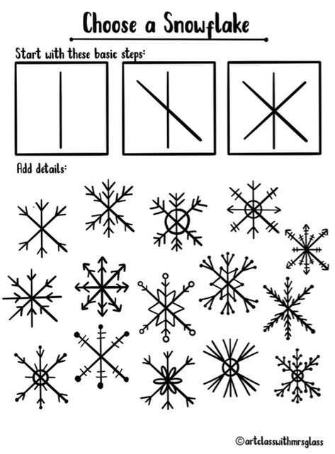 Product Preview Doodle Art Christmas, Snowflake Drawings, Drawing Snowflakes, Snowflake Window Painting, Easy Snowflake Drawing, Preschool Winter Art, How To Draw A Snowflake, How To Draw Snowflakes, Winter Line Art