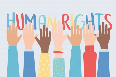 Human rights, raised hands together community vector illustration | Premium Vector Human Rights Aesthetic, Illustration About Human Rights, Poster About Human Rights, Economic Globalization Poster, Human Rights Drawing, Human Right Poster, Inclusion Illustration, Globalization Poster, Children's Rights And Responsibilities