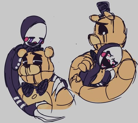 Matching Fnaf Pfp For Couples, Golden Freddy And Puppet, Fnaf Golden Freddy, Marionette Fnaf, Golden Freddy, Fnaf Oc, Fnaf Freddy, Animatronic Fnaf, Fnaf Wallpapers