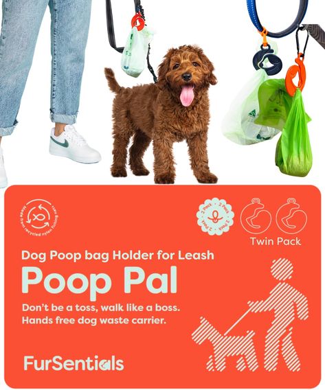 PRICES MAY VARY. 🦘 Made in Australia 🇦🇺 with Recycled Nylon Fishing Nets 🫶 DOG POO BAG HOLDER - FOR HANDS FREE DOG WALKING. Don't carry dog poos - use a Dog Waste Carrier. Walk like a boss without having to carry your dog's stinky poo bag in your hands!!! You have better things to do with your hands! Clip Poop Pal securely to your leash or bag leaving your hands free for a more enjoyable walk! 🐕 DOG POOP BAG HOLDER ATTACHES EASILY TO ANYTHING: to any style lead (conventional or retractable), bag, or bike or stroller handle by using the stretchy silicone tether. AND we are super proud if you use your superpowers and hang it off your own carabiner, if that's what you want to do! 💩 OUR CUTE POOP BAG HOLDER HOLDS LOTS OF POOP: actually up to 7-8 poop bags: that's enough expulsion managem Dog Poo Bag Holder, Walk Dog, Stinky Dog, Dog Walking Accessories, Dog Poo, Dog Poo Bags, Stretchy Rings, Dog Waste Bag Holder, Dog Poop Bag Holder