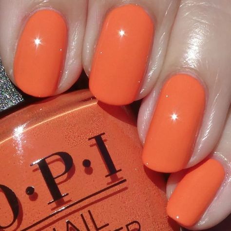 Peach Nail Polish, Light Nail Polish, Opi Nail Polish Colors, The New Me, Opi Pink, Orange Nail Polish, Juicy Orange, Peach Nails, Valley Girl