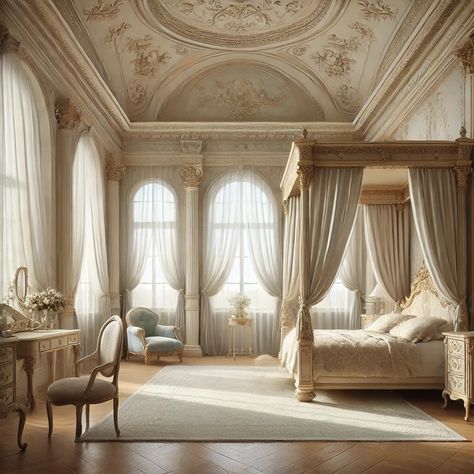 #styles_reginelle Continuing the topic of interior styles, today I want to tell you about Renaissance. This style, inspired by the Renaissance era of the 15th–16th centuries, became a symbol of harmony, sophistication, and grandeur. Renaissance interiors originated in Italy when art, architecture, and design turned to the heritage of antiquity, creating spaces where symmetry and proportion became the foundation of interior organization. Key features: Symmetry and Proportion: interiors are... Asian Design Interior, Castle Bedrooms, Anime Castle, Dollhouse Bedding, Mansion Bedroom, Castle House Design, Royal Room, Fancy Bedroom, Royal Bedroom