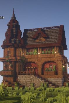 Minecraft Medieval House, Minecraft Starter House, Minecraft Tutorials, Starter House, Medieval House, Minecraft World, Minecraft Structures, Minecraft House Plans, Bangunan Minecraft