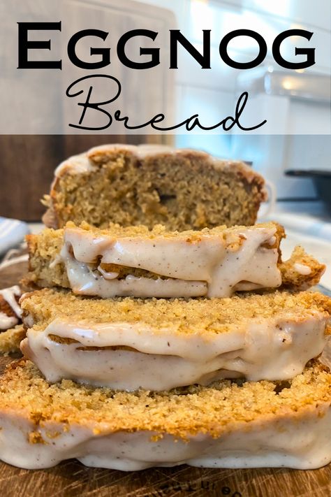 Use leftover eggnog in this delicious eggnog bread recipe! With just a few pantry staples you can whip this up in just minutes! #eggnogbread Eggnog Bread Recipe, Leftover Eggnog, Round Roast Recipe, Bottom Round Roast Recipes, Bottom Round Roast, Eggnog Bread Pudding, Eggnog Glaze, Eggnog Bread, How To Grow Strawberries