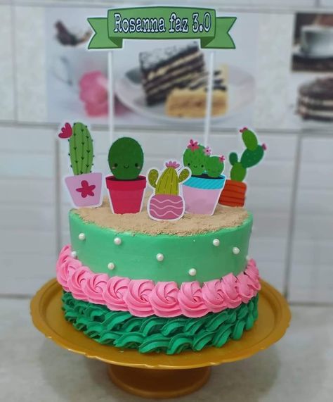 Plant Cake Topper Printable, Cake Topper Printable, Cactus Party, Cactus Plant, Cactus Plants, Cake Topper, Cake Toppers, Cupcake, Cactus