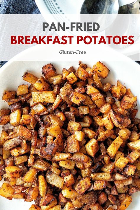 Pan Fried Hashbrowns, Pan Fried Breakfast Potatoes, Homefries Recipe Breakfast, Breakfast Potatoes Stovetop, Best Breakfast Homefries, Vegan Breakfast Potatoes, Homemade Fried Potatoes, How To Make Breakfast Potatoes, How To Make Homefries