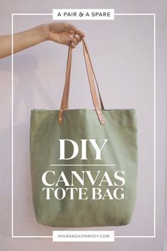 Diy Canvas Tote Bag, Diy Totes, Pochette Diy, Canvas Bag Diy, Diy Tote, Sac Diy, Tote Bag Tutorial, Canvas Diy, Bag Tutorial