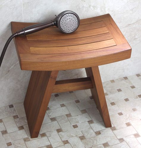 Teak Shower Seat, Teak Shower Stool, Meditation Stool, Wood Shower Bench, Teak Shower Bench, Beachfront Decor, Teak Patio Furniture, Wood Bath, Shower Stool