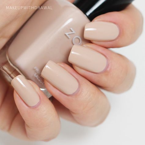 Zoya - Taylor (Naturel Transitional Nudes Collection 2014) / MakeupWithdrawal Oatmeal Color Nails, Light Tan Nails, Cream Colored Nails, Nude Beige Nails, Ongles Beiges, Ongles Gel Violet, Glitter Toe Nails, Beige Nails, Nail Envy