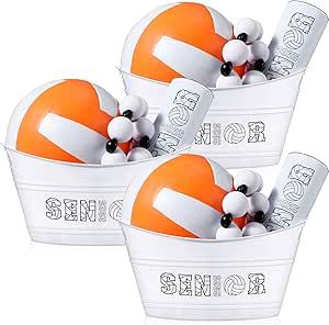 Pickmesh 3 Pcs Volleyball Senior Night Sport Gift Basket, Senior 2025 Graduation Gift Basket, 4.5L Plastic Sport Theme Oval Storage Tub for Volleyball 2025 Senior Night Gift Decor Sport Party Favors Sport Gift Basket, Senior Night Basket Ideas, Sports Gift Basket, Graduation Gift Basket, Volleyball Senior Night, 2025 Graduation, Sports Party Favors, Sport Theme, Senior Night Gifts