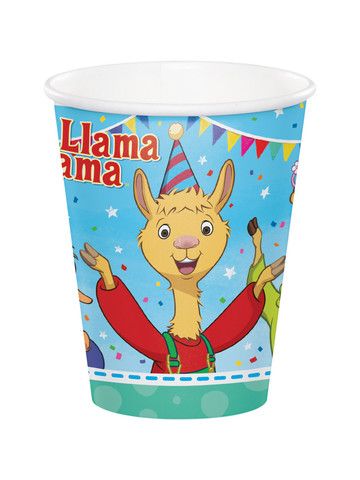 Llama Party Lunch Plate (8) Pajama Birthday Party, Llama Llama Red Pajama, Llama Birthday Party, Rainbow Party Supplies, Llama Party, Plastic Party Cups, Llama Llama, Lunch Plate, Favor Cups