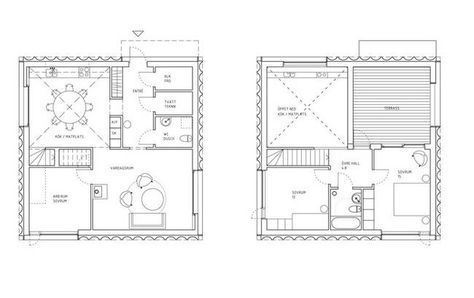 Swedish house design is data driven (and small and modern) : TreeHugger Swedish House Plans, Swedish House Design, Swedish Cottage, Wooden Cottage, American House, Traditional Houses, Swedish House, Traditional Building, Green Architecture