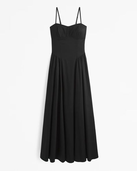 Women's Dipped-Waist Sweetheart Maxi Dress | Women's Clearance | Abercrombie.com Volume Skirt, Flattering Maxi Dress, Abercrombie And Fitch Dresses, Crochet Maxi Dress, Italy Outfits, Crochet Maxi, Abercrombie And Fitch, New Arrival Dress, Dress 100