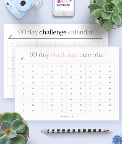 The Ultimate Decluttering Guide: Things To Get Rid Of + Best Organizers + FREE Printable Checklist | ShineSheets Challenge Calendar, Project Planner Printable, Printable Forms, Best Closet Organization, Challenge Tracker, 90 Day Challenge, Deep Questions, Smart Women, Print Calendar