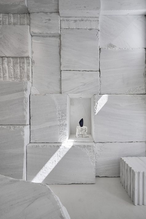 Marble Branding Design, Marble Branding, Marble Facade, Marble Architecture, Marble Interior Design, Marble Quarry, Greek Heritage, Stone Store, Marble Interior