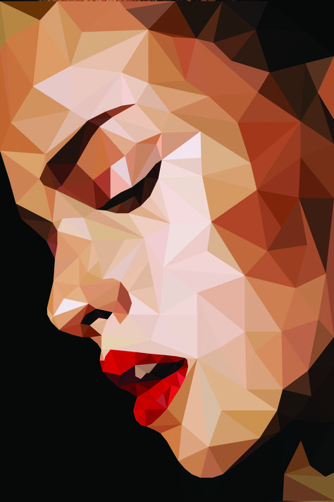 #polygon #poligon #art #girl #illustration #wallpaper #iphonewallpaper Geometric Art Animal, Antique Architecture, Geometric Portrait, Wpap Art, Illustration Wallpaper, Polygon Art, Retro Artwork, Wallpaper Iphonewallpaper, Cubism Art