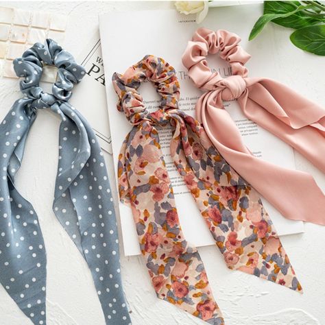 Fashion Print Bow Scrunchies, Hair Ribbon for Women, Ponytail Scarf, Sweet Elastic Hair Band, Girls Hair Ties, Hair Accessories Ponytail Scarf, Leopard Print Bow, Hair Ribbons, Hair Ribbon, Hair Accessories Gift, Ribbon Hair, Bohemian Floral, Elastic Hair Bands, Hair Elastics