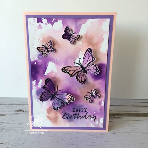 Handmade Cards Butterfly, Birthday Cards Colourful, Butterfly Birthday Card Ideas, Butterfly Greeting Cards, Diy Butterfly Card, Colour Paper Craft Ideas, Card Ideas Butterfly, Butterfly Cards Ideas, Birthday Cards Butterfly