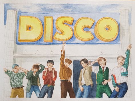 dynamite fanart! Dynamite Dance, Bts Painting, Dance Drawing, Dancing Drawings, Bts Bangtan Boy, Bangtan Boys, Boy Groups, Art Reference, Bts