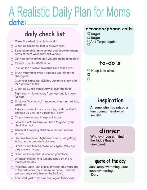 A Realistic, Down-to-Earth, Sensible, Practical Daily Schedule for Moms - Moms Without Answers Mom Daily Schedule, Daily Schedule For Moms, Daily Schedule Template, Mom Schedule, Daily Checklist, Time Life, Daily Plan, Working Mom, Schedule Template